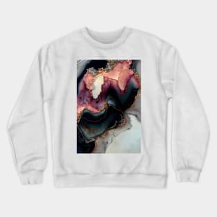 Pink Coast - Abstract Alcohol Ink Resin Art Crewneck Sweatshirt